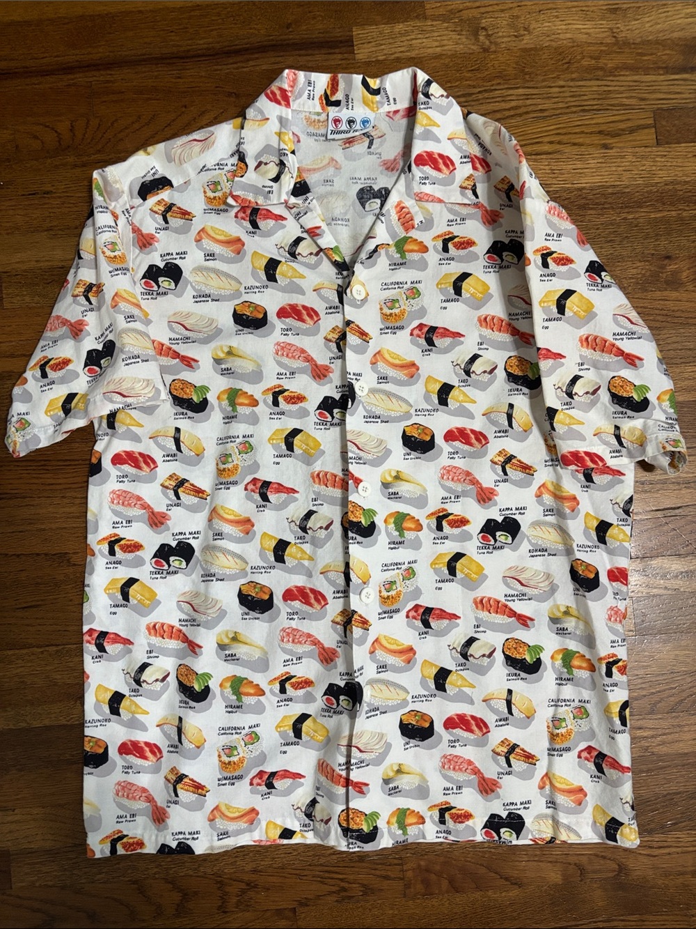 Third Rail / 3rd Rail vintage short sleeve button up sushi shirt Made in USA